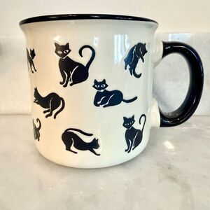 RARE! NWT Prima Design Black Cat Lovers Mug Ceramic Coffee Cup